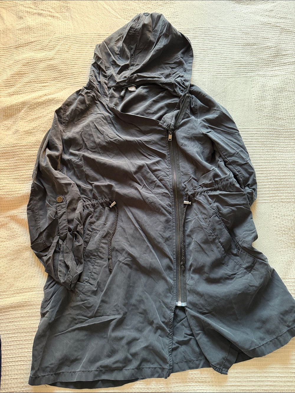 H&M Hooded Utility Anorak Jacket - Charcoal